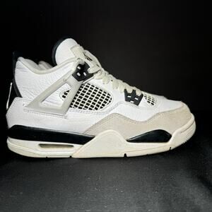 Size 5 - Nike Air Jordan 4 Retro GS Military Black Men's Shoes